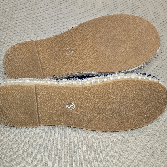 Jolimall Women Slip on Denim  Woven Embroidered Flat Slides Size 8 Blue - Picture 5 of 9